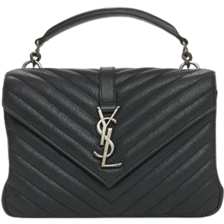 Saint Laurent CollÃ¨ge Medium leather shoulder bag - black - One Size