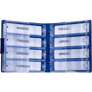 Medimax No. 1 Ugedoseringsæske Sapphire,1 stk (OBS Beskadiget side på selve mappen ved "mandag", ikke på selve doseringsskuffen)