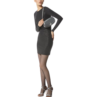 MK Embellished Matte Jersey Dress - Silver - Michael Kors