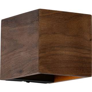 Smart væglampe valnødtræ inkl. Wi-Fi G9 - Transfer