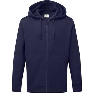 Hættetrøje med lynlås - Marine (Størrelse: XL)