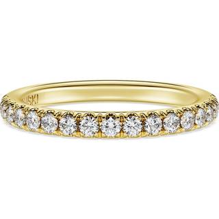 Eternity Bandring, Im Labor gezüchtete Diamanten 0,4 ct tw, Runde Form, 18K Gelbgold