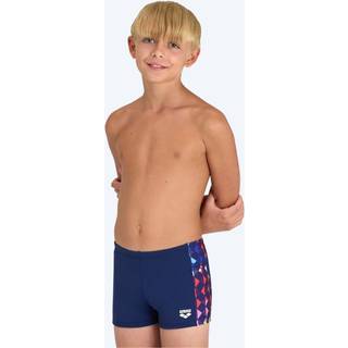 Arena firkantede badebukser til drenge - Carnival - Mørkeblå/multi