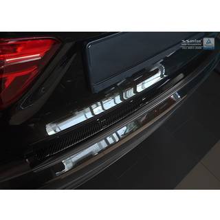 Læssekantbeskytter - BMW X6 (F16) 2014-> Rustfrit Stål - Sort Børstet Stål m. Sort Carbon