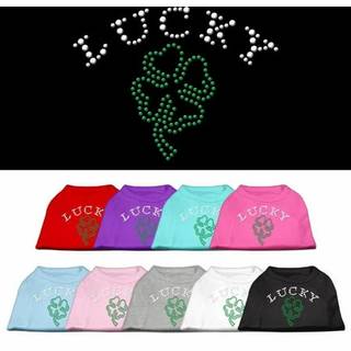 Fyra bladklöver kontur strassskjortor grå s