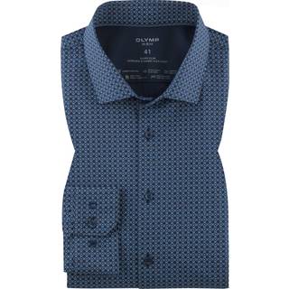 OLYMP Herren Hemd blau gemustert Slim Fit