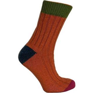 Merino Uld Strømper Lime/Orange - 1 Par