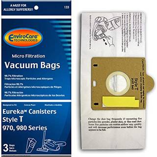 Envirocare -udskiftning Mikrofiltrering st?vsugerst?vposer lavet til at passe Eureka -stil T -d?ser 3 poser