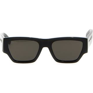 Alexander McQueen Mand AM0393S 001 Solbriller Acetat Sort Grå Firkantet Normal