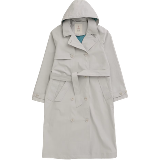 Seasalt Cornwall Seasalt Cornwall Grey Petite Penweathers Waterproof Trench 100% Cotton Coat