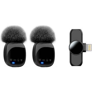 Lippa Pro trådløs mikrofon med Lightning-stik - 2 Stk. - Sort