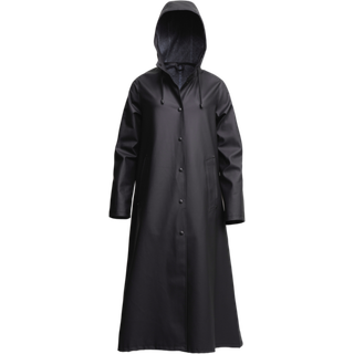 Mosebacke Long Raincoat Black - Black - XXS