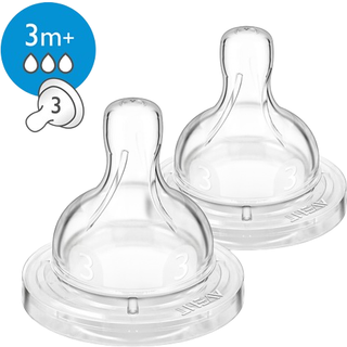 Philips Avent SCF633/27 Antikolik-sut 2 stk. Sut med medium gennemløb 3 m+