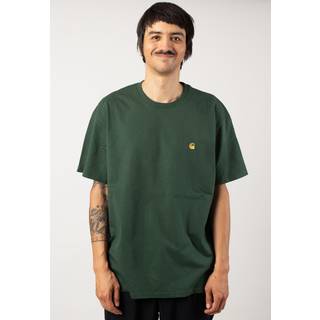 Carhartt WIP Chase T-shirt - S - sycamore tree/gold