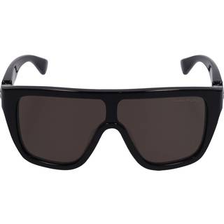 Alexander McQueen Mand AM0430S 001 Solbriller Acetat Sort Grå Maske