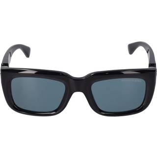 Alexander McQueen Mand AM0431S 004 Solbriller Acetat Sort Grøn Firkantet
