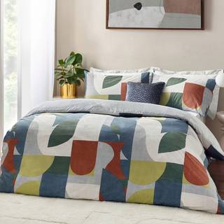 HÖEM HÖEM Dusk and Bronze Siresa Abstract Geometric Duvet Cover Set
