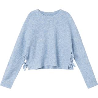Name It Silver Lake Blue Short Loose Striktrøje - Str. 9-10y 134/140cm