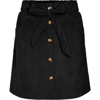 Vmvilja Høj Talje Kort Fløjlsnederdel