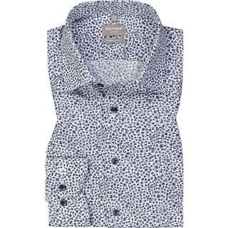 OLYMP Herren Hemd blau geblümt Comfort Fit