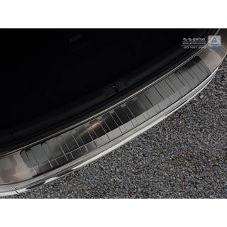 Læssekantbeskytter - VW Passat B7 Variant 2011-2014 Rustfrit Stål - Sort Børstet Stål
