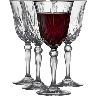 Lyngby Glas Melodia rødvinsglas 27 cl 4-pak Krystal