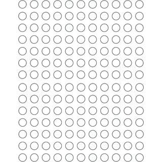 1/2 """" Rund farvekodende etiketter V?rdipakke Halv tomme - 770 Pack (0.5) Cirkelklisterm?rker Fuldt ark DIY -hvide priketiketter 13 mm - Skabelon