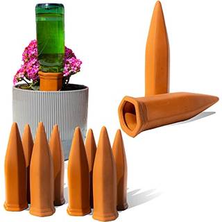 10 -Pack Natural Self Watering Spikes - Terracotta - Automatisk plantevand til indend?rs og udend?rs