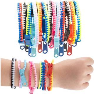 Studico Zip-Zip Hooray Fidget Armbånd til børn Multiparceret sensorisk legetøj Perfekt til børnefest favoriserer 24-tælling