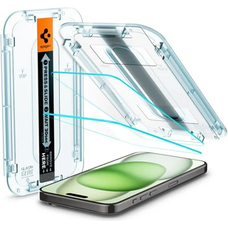 Spigen Glass tR EZ Fit 2 Pack - Transparency - iPhone 16/15 Plus