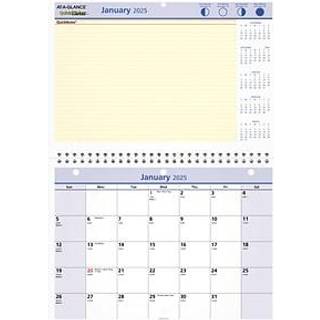 AT-A-GLANCE 2025 Wall & Desk Calendar Monthly 11 """" X 8 """" Sm? daglige blokke 1-1/4 x 1-1/4 QuickNotes (PM502825)