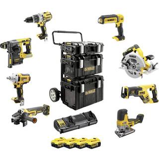 Værktøjssæt DeWalt DCK856P4 (DCD996+DCF894+DCH273+DCG405+DCS367+DCS335+DCS570+DCL050); 18 V; 4x5,0 Ah batt.