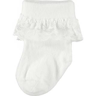 Name It Opagna Strømpe med Blondekant - Bright White
