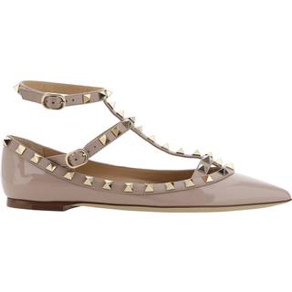 Valentino Garavani Rockstud patent leather ballet flats - pink - EU 35