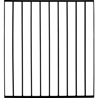 PLUS Basic gelændersystem, sort/stål, 90 x 98 cm