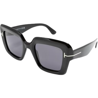TOM FORD Kvinde FT1157 ESME 01A Solbriller Acetat Sort Røg Firkantet Normal