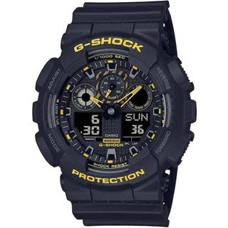 Casio G-Shock 'CAUTION YELLOW' Digital Black Resin Strap Men's Watch GA-100CY-1AER