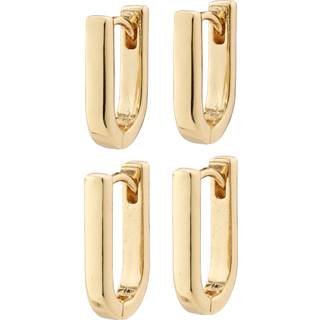 Pilgrim Gold Stay Gradual Link Hoop Earrings 2 in 1 Set - Gold