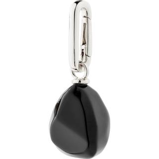 Pilgrim CHARM sort agat vedhæng, sølvbelagt
