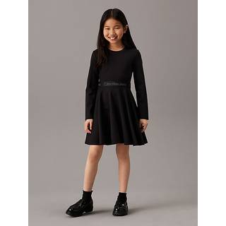 Flared Punto Logo Dress - Black - 4 years (104 cm)