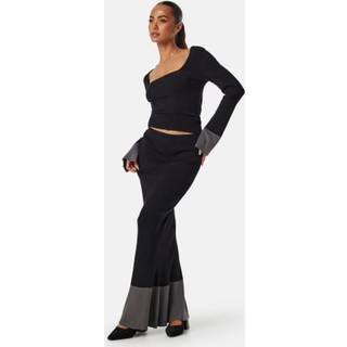 Contrast Rib Knitted Skirt