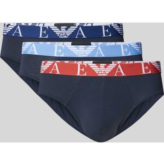 EMPORIO ARMANI Herren Slipss blau Baumwolle & Mix unifarben
