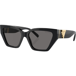 Tiffany Kvinde TF4218 800181 Solbriller Acetat Sort Grå Cat Eye Polariseret