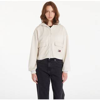 Sweatshirt Tommy Jeans W RLX Crop Fabric Mix Hoodie Newsprint S - Newsprint - S