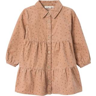 Lil Atelier Nougat Blomstret Kjole - Str. 6y 116cm