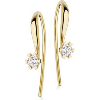 Vida diamant ørebøjler i 14 kt. guld med i alt 0,06 - 0,30ct.