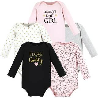 Hudson baby unisex baby bomuld lang?rmet bodysuits pige far 9-12 m?neder