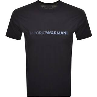 Emporio Armani Crew Neck Logo T Shirt Navy