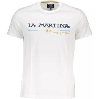 La Martina White Cotton Men T-Shirt
