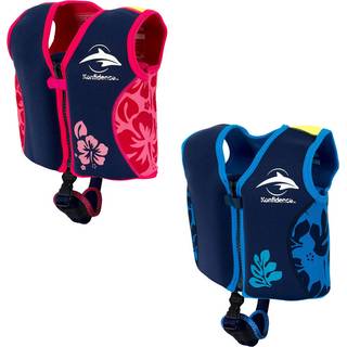 Konfidence svømmevest med strop - 4-5 år hibiskus